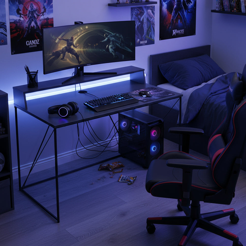 Gamers Desk 1.2M EZ Gaming Desk in Black from Parisot – Gamers Window