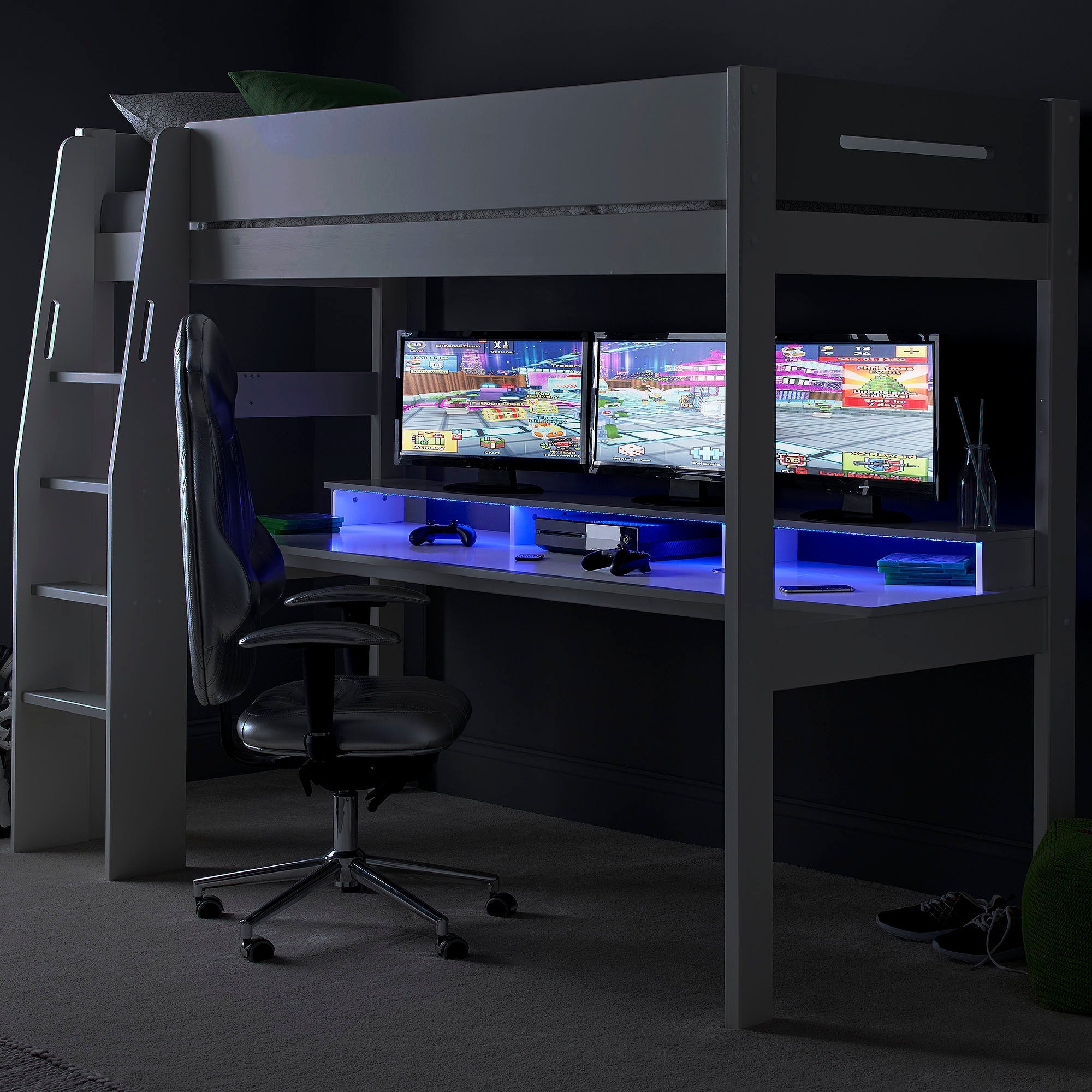 Loft bed shop gaming desk
